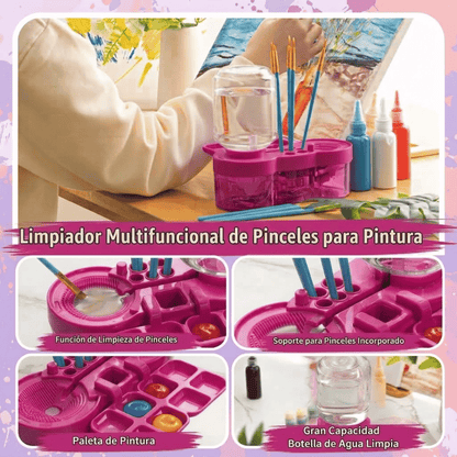 Limpiador de Pinceles 4 en 1